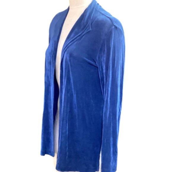 Chico's Travelers Cardigan Jacket Sz 1 (M/8) Blue #141Q - Picture 3 of 7